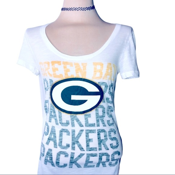 PINK Victoria's Secret Tops - PINK Green Bay Packers tee white M